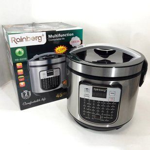 Мультиварка пароварка Rainberg RB-6209 45 програм 6л 1000W, Сенсорна мультиварка рисоварка ws28644 фото