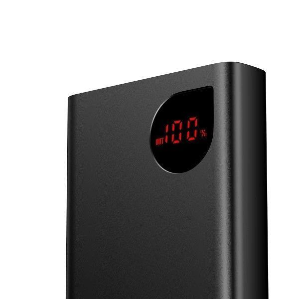 Зовнішній акумулятор Power Bank Baseus Adaman 20000mAh 22.5W з швидкою зарядкою металевий чорний ws12724 фото
