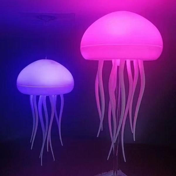 Акумуляторний настільний нічник Медуза 3D з пультом LED світильник атмосферний для спальні та дитячої кімнати 55208 фото