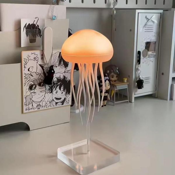 Акумуляторний настільний нічник Медуза 3D з пультом LED світильник атмосферний для спальні та дитячої кімнати 55208 фото