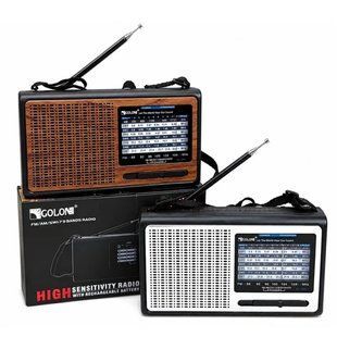 Портативний радіоприймач GOLON RX-3060 із вбудованим акумулятором Brown ws98254 фото