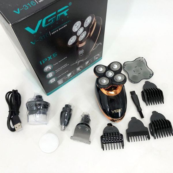 Електробритва VGR V-316, тример для вусів та бороди, акумуляторна чоловіча бритва, тример бездротовий ws47935 фото