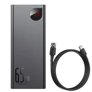 Павербанк 20000 mAh 65W для ноутбука зі швидкою зарядкою Power Bank Baseus Портативний зарядний пристрій ws42816 фото
