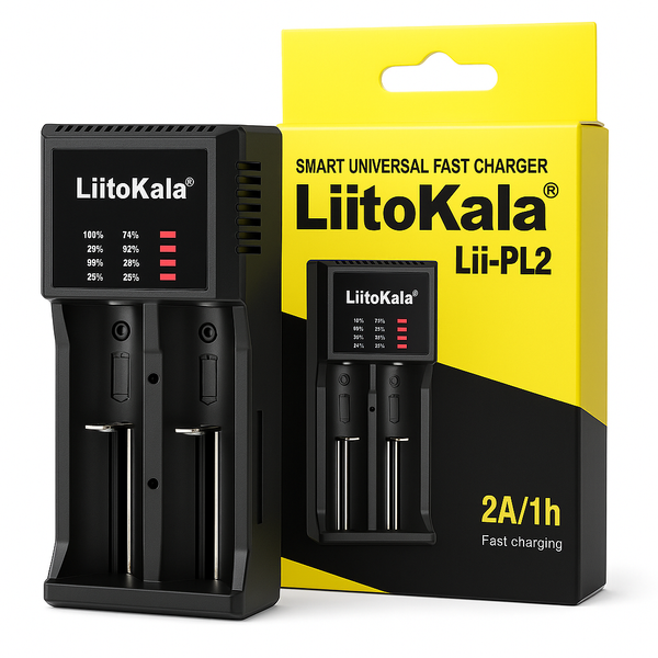 Універсальний зарядний пристрій LiitoKala Lii-PL2 EU на 2 канали ws21221 фото