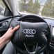 Автомобільна подушка для підголівника Audi &ndash; чорна натуральна шкіра ws56239 фото 2
