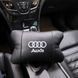 Автомобільна подушка для підголівника Audi &ndash; чорна натуральна шкіра ws56239 фото 4