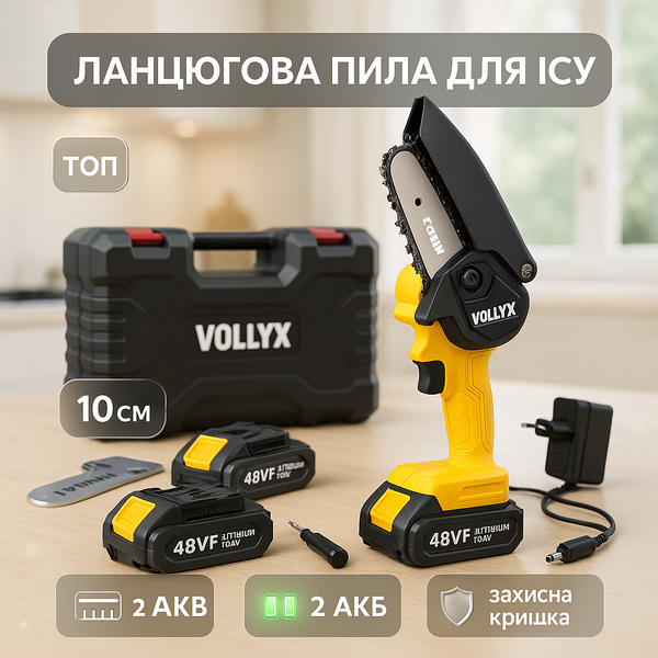 Міні пила акумуляторна 4 дюйма з двома батареями в кейсі ws45129 фото