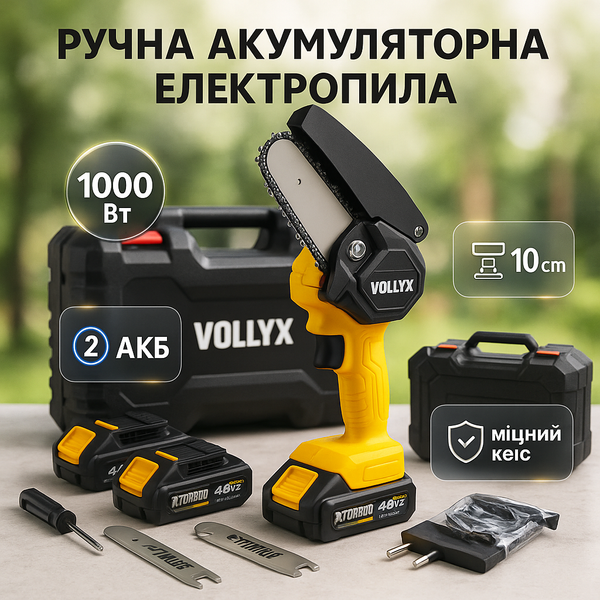 Міні пила акумуляторна 4 дюйма з двома батареями в кейсі ws45129 фото
