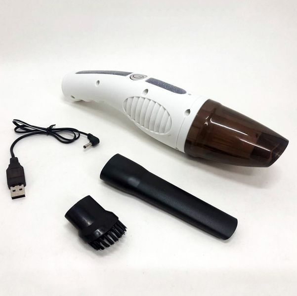 Автомобільний пилосос Car Vacuum Cleaner HY05 на АКУМУЛЯТОРІ. Колір: білий ws61597-1 фото