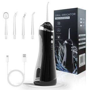 Портативний іригатор для ротової порожнини Find your beauty з USB зарядкою і насадками 55244 фото