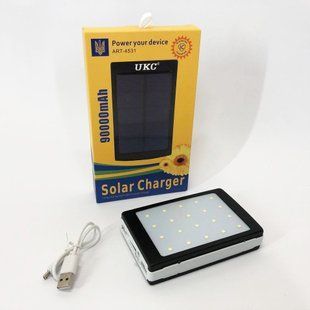 УМБ Power Bank Solar 90000 mAh мобільне зарядне з сонячною панеллю та лампою, Power Bank Charger Батарея ws44689 фото