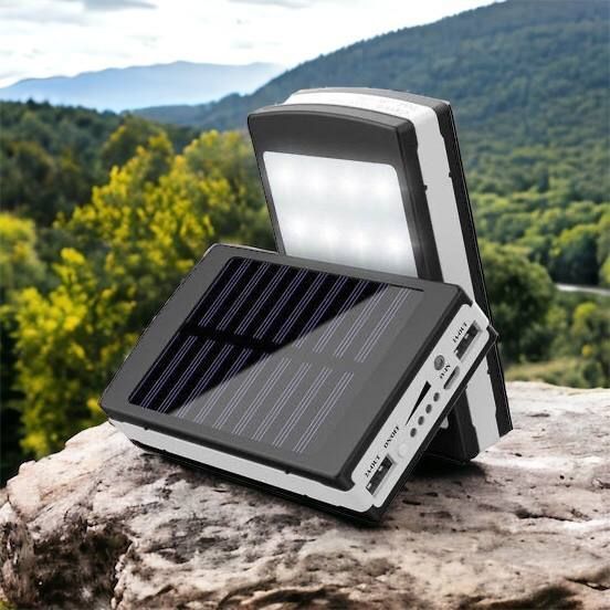 УМБ Power Bank Solar 90000 mAh мобільне зарядне з сонячною панеллю та лампою, Power Bank Charger Батарея ws44689 фото