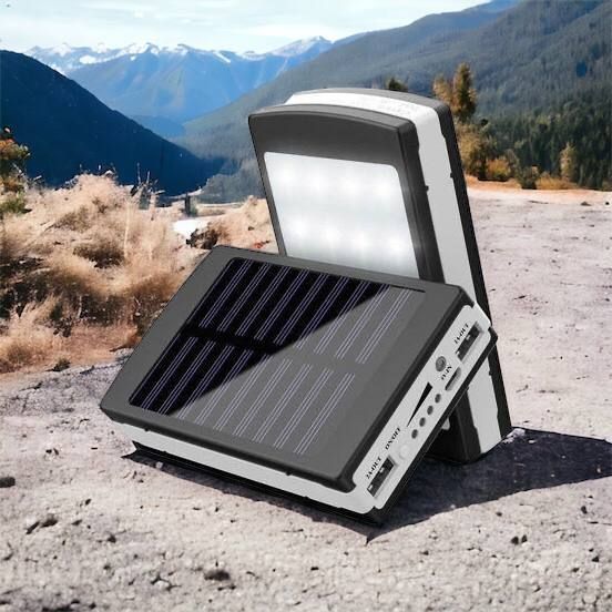 УМБ Power Bank Solar 90000 mAh мобільне зарядне з сонячною панеллю та лампою, Power Bank Charger Батарея ws44689 фото