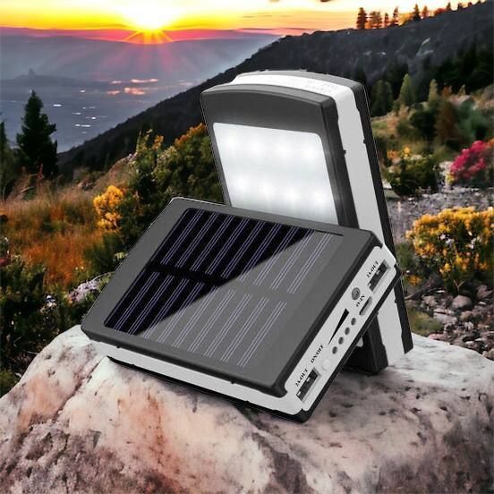 УМБ Power Bank Solar 90000 mAh мобільне зарядне з сонячною панеллю та лампою, Power Bank Charger Батарея ws44689 фото