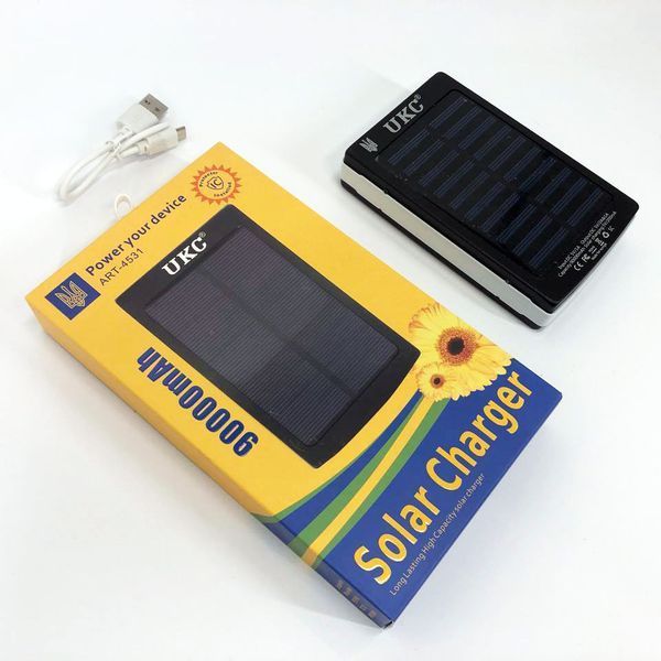 УМБ Power Bank Solar 90000 mAh мобільне зарядне з сонячною панеллю та лампою, Power Bank Charger Батарея ws44689 фото