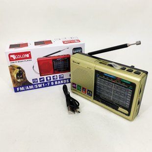 Портативна стовпчик радіо MP3 USB Golon RX-6622. Колір: золотий ws31912-1 фото