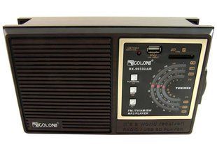 Портативний радіоприймач Golon RX-9933 з акумулятором, USB, SD, FM радіо 13257 фото