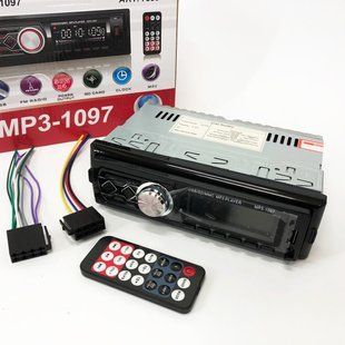 Автомагнітола MP3-1097 BT ISO зі знімною панеллю, Автомагнітола магнітола в авто з Usb сенсорна ws68788 фото