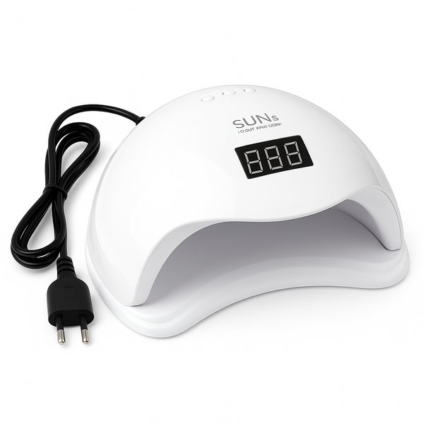 Лампа для манікюру Sun 5 nail lamp FD93-1 led для сушіння гель лаку з таймером для домашнього використання ws97876 фото