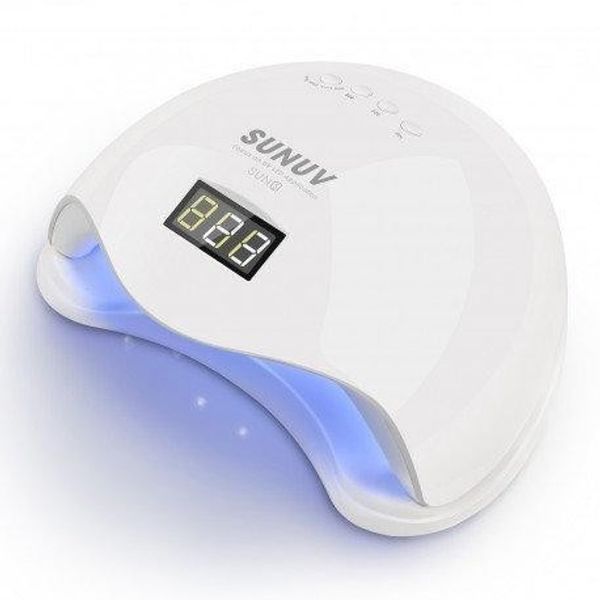 Лампа для манікюру Sun 5 nail lamp FD93-1 led для сушіння гель лаку з таймером для домашнього використання ws97876 фото