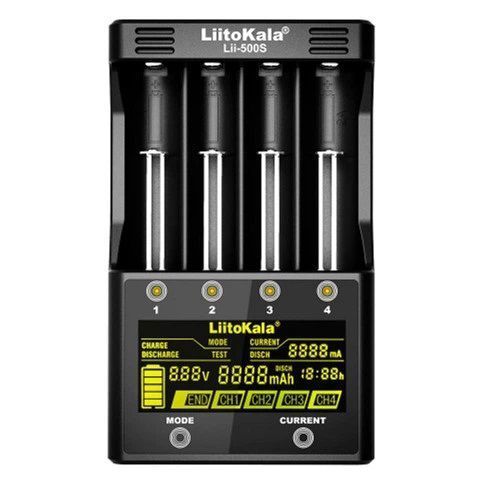 Універсальний інтелектуальний зарядний пристрій LiitoKala Lii-500S EU + автомобільний кабель ws18858 фото